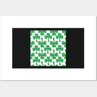 Im Wearing Green, St. Patricks day polka dot pattern Posters and Art